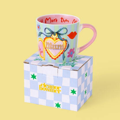 Mum Heart Charm Mug